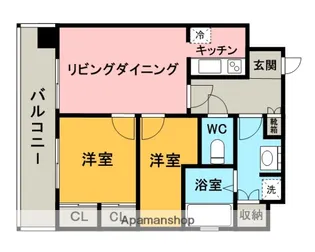 福岡県福岡市博多区吉塚5丁目【マンション】の間取り
