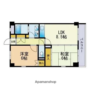 福岡県福岡市博多区吉塚5丁目【マンション】の間取り