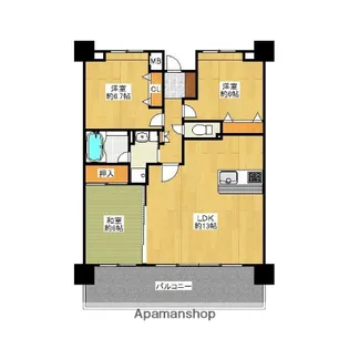 アンピール吉塚【10階】の間取り