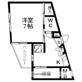 福岡県福岡市博多区住吉5丁目【マンション】の間取り