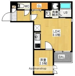 福岡県福岡市博多区吉塚7丁目【アパート】の間取り