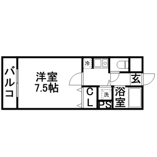 福岡県福岡市博多区千代1丁目【マンション】の間取り