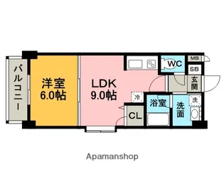 福岡県福岡市博多区千代3丁目【マンション】の間取り