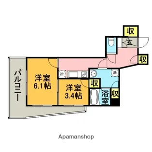 福岡県福岡市博多区対馬小路【マンション】の間取り