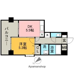高口箔屋ビル【9階】の間取り