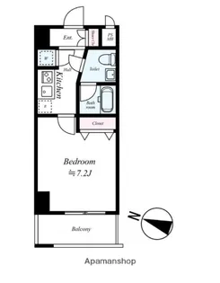 福岡県福岡市博多区中呉服町【マンション】の間取り