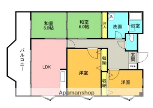 テラスハウゼェ小笹【1階】の間取り