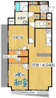 コモダスパッソ天神【12階】の間取り