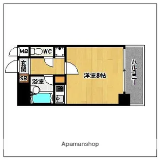 オーベルウェルス天神【10階】の間取り