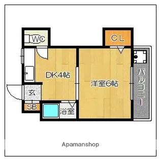カーサフェリーチェ【1階】の間取り