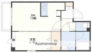クロシェット薬院【4階】の間取り