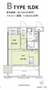 ドゥーエ赤坂【12階】の間取り