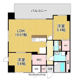 アクシオン薬院プレミアム【3階】の間取り