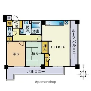 ロマネスク大濠公園【3階】の間取り
