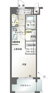 エンクレスト渡辺通南【2階】の間取り