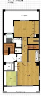 エルスタンザ渡辺通【5階】の間取り