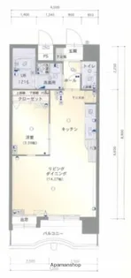 グランフォーレ西新【8階】の間取り