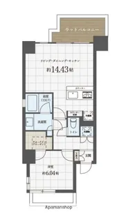ROPPONMATSU VIEW APARTMENT【8階】の間取り