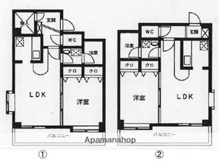 ルピエ舞鶴【3階】の間取り