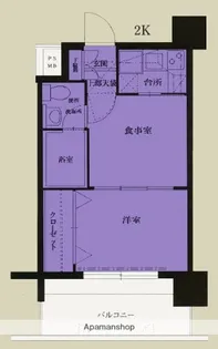 エステートモア平尾センティモ【9階】の間取り
