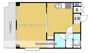 ライオンズマンション薬院【8階】の間取り