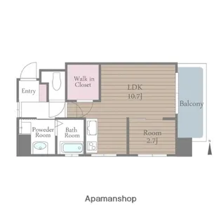 プリンシピオ赤坂【3階】の間取り