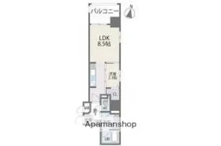 サニークレスト赤坂【9階】の間取り