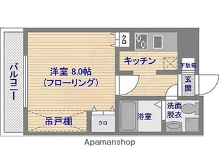 エステートモア天神アトリエ【13階】の間取り