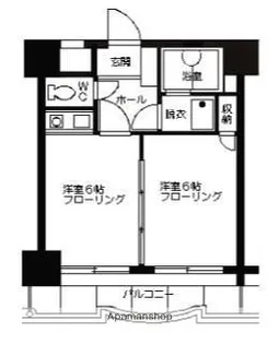 アクセス天神【5階】の間取り