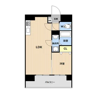 LIBTH千代【0702号室】の間取り