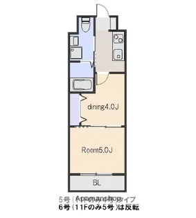 アイセレブ薬院【11階】の間取り