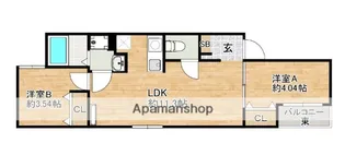 福岡県福岡市博多区美野島1丁目【アパート】の間取り