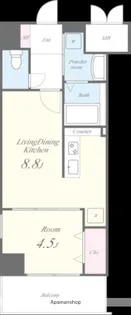 プレジール薬院テラス【6階】の間取り