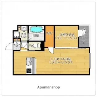 福岡県福岡市博多区東比恵2丁目【マンション】の間取り