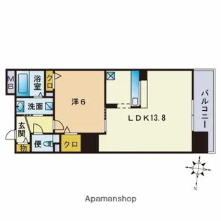 S−FORT警固タワー【15階】の間取り