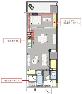 S-FORT警固タワー(旧サムティ警固タワー)【13階】の間取り