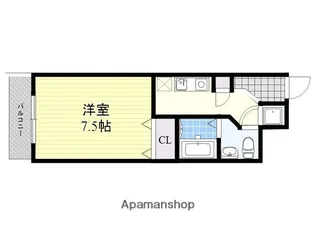アソシアグロッツォ薬院大通り【3階】の間取り