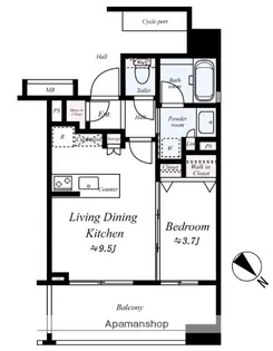 オープンレジデンシア薬院南【5階】の間取り