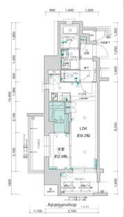 アクタス薬院グランプレイス【10階】の間取り
