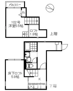 西新パークサイド【1階】の間取り
