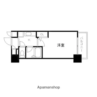 エスリード天神第2【7階】の間取り