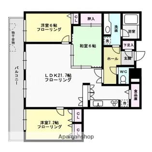 コアマンション大手門タワー【5階】の間取り
