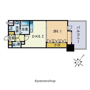 サムティ天神南【10階】の間取り