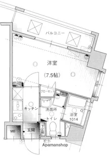 ベネフィス赤坂【3階】の間取り