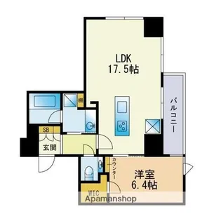 ロイヤルパークス大名【22階】の間取り