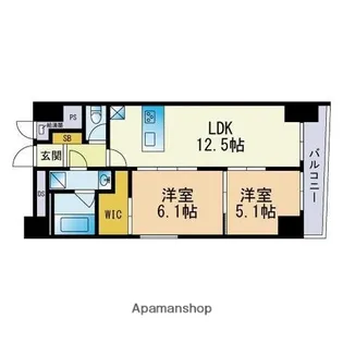 福岡県福岡市博多区冷泉町【マンション】の間取り