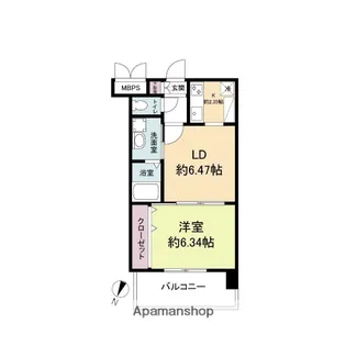 レジディア天神【2階】の間取り