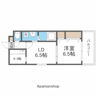 レジディア天神【5階】の間取り