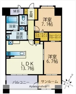 ラ・メール港【13階】の間取り