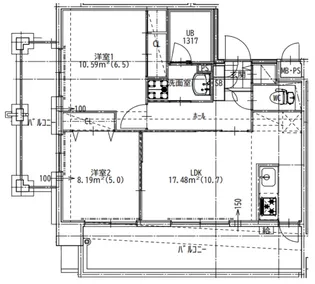 QUINTET MINAMI FUKUOKA【4階】の間取り